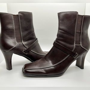 Etienne Aigner Ankle Boots w Side Zipper 8.5M 3 inch Heel
